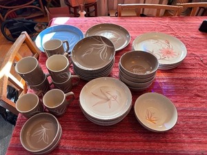 Vintage MCM Winfield Dishes in Desert Dawn, Blue Pacific and Passion Flower, True Porcelain China Lot