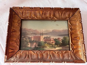 Vintage Oil Painting Picture Landscape Lake, Framed