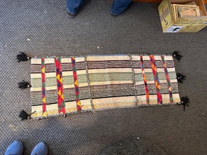 Vintage African Moroccan Kilim Hand Woven Wool Saddle Bag - 20 x 48