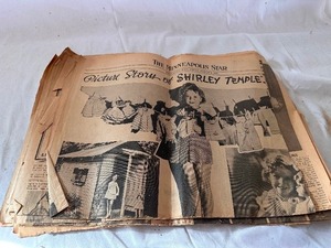The Minneapolis Star Picture Story of Shirley Temple Paper Dated August 9th, 1935