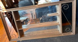 Mid Century Modern Mirrored ShadowboxCurio Cabinet