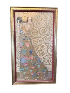 Framed Print of The Expectation, panel for The Stoclet Frieze 1905-1911 Art Print by Gustav Klimt