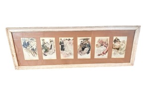Harrison Fisher Great Memories Postcards Framed