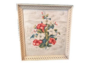 Peters Vintage Airbrushed Watercolor Floral Painting