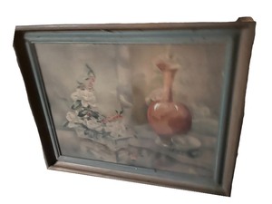 Vintage Benjamin Harris Art Deco Air Brush Watercolor Painting