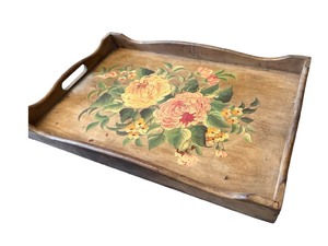 Hand Painted Floral Tray