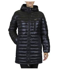 NEW Galaxy by Harvic Womens Long Hooded Puffer Jacket, Black, XXL