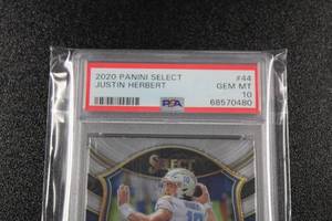 lot 2 image: 2020 Select Justin Herbert #44 Rookie Card PSA 10
