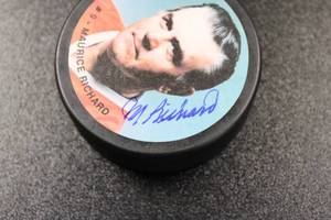 lot 42 image: Maurice Richard Autograph Photo Puck Hall Of Famer