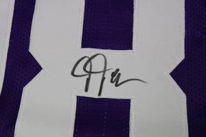 lot 40 image: Minnesota Vikings Justin Jefferson Custom Autograph Jersey Beckett COA #W158075