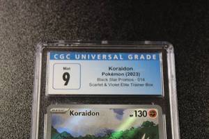 lot 54 image: 2023 Pokemon Scarlet & Violet Black Star Promo Koraidon #014 CGC 9