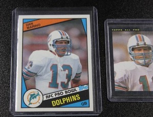 lot 71 image: 1984 & 1985 Topps Dan Marino Rookie Card & 2nd Year Card Lot