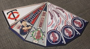 lot 98 image: Minnesota Twins Pennant Lot  6 Different Pennants