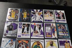 lot 132 image: LeBron James Basketball Card Lot  20 Different Cards