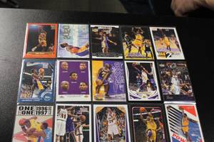 lot 134 image: Kobe Bryant Basketball Card Lot  20 Different Cards w 1996-97 Skybox Premium Rookie
