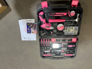 Apollo 135-Piece Home Tool Kit in Pink