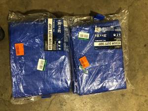 Lot of 2 Everbilt Everbilt 20 ft. W x 30 ft. L Blue Medium Duty Tarp   Customer Returns See Pictures