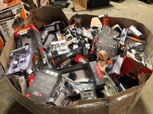 Gaylord of Assorted Door Locks and Handles Various Models and Conditions Customer Returns See Pictures