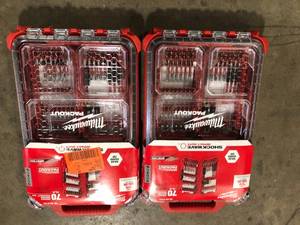 Lot of 2 Milwaukee SHOCKWAVE Impact Duty Alloy Steel Screw Driver Bit Set (70-Piece) Customer Returns See Pictures