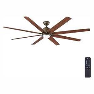 lot 4 image: Home Decorators Collection Kensgrove 72 in. Integrated LED IndoorOutdoor Espresso Bronze Ceiling Fan with Light and Remote Control
