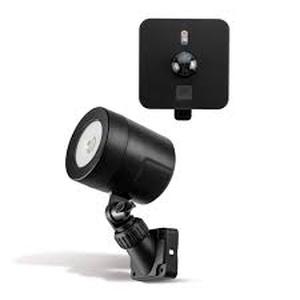 lot 11 image: Novolink Wirelessly Connected Battery Operated Black LED Spotlight with Outdoor Motion Sensor