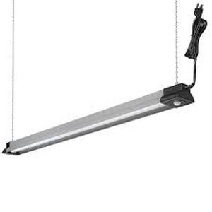 lot 68 image: Commercial Electric 40 in. 64-Watt Equivalent Black Brushed Nickel PIR Motion Sensor LED Shop Light Linkable with Motion Timer 3000 Lumens