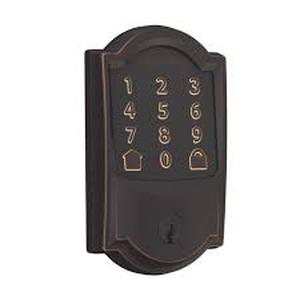 lot 92 image: Schlage Camelot Aged Bronze Encode Smart WiFi Lock with Alarm