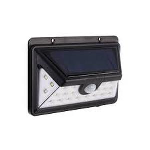lot 117 image: Set of 2 Everbilt 4.8-Watt Equivalent Black Motion Activated Outdoor Integrated LED Area Light with 24 White Solar Light