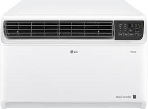 lot 125 image: LG 23,500 BTU 230208 -Volts Window Air Conditioner Cools 1400 Sq. Ft. with Dual Inverter, Wi-Fi Enabled & Remote in White