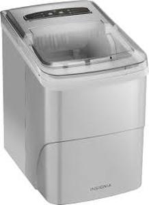 lot 128 image: Insignia - Portable Ice Maker with Auto Shut-Off - Silver-NS-IMP26SLO