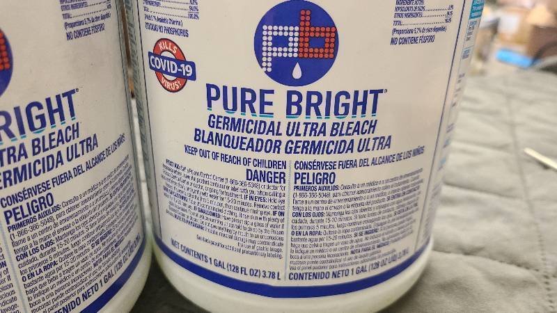 lot 425 image: BR9 2 Bottles of Pure Bright Bleach