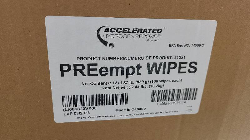 lot 545 image: W Case of PREempt Wipes 12-Pack