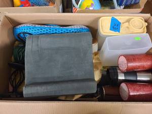 lot 37 image: Box of household goods and more