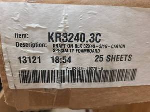 lot 70 image: Kraft on Black 32x40 Specialty Foamboard