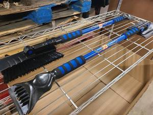 lot 111 image: 2 Pack of Brand New 54 Inch Extendable Snow and Ice Scrapers