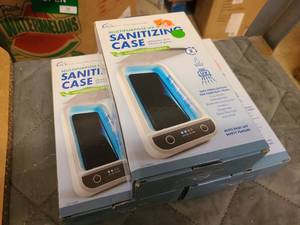 lot 163 image: 3 Portable Phone and item UV light sanitizers