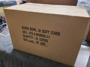 lot 21 image: 1 Box of High Quality Super Bowl 50th Anniversary Tribute Books