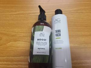 lot 208 image: 2 Bottles of AG Haircare - Thinkwash Shampoo and Boost Conditioner