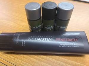 lot 275 image: 1x Sebastian Shampoo and 3x Smaller bottles of haircare products
