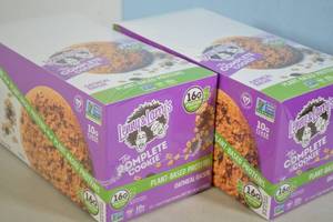 lot 42 image: 2ct Case of Larry & Lennys The Complete Cookie Plant Based Protein Cookie Oatmeal Raisin Flavor Best By 10312023