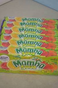 lot 108 image: Pack of Mamba Sour Fruit Chews 24 Bars, 18 Chews Per Bar Best By 09302024