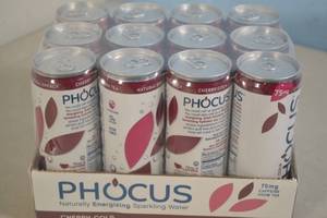 lot 110 image: Phocus Naturally Energizing Sparkling Water 12-Pack Cherry Cola Flavor