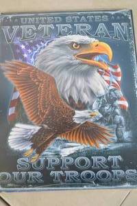 lot 185 image: NEW - Metal Sign Wall Art 16 x 12 Factory Sealed