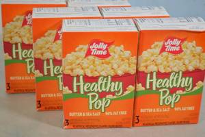 lot 35 image: 6ct Jolly Time Healthy Pop Popcorn 3-Pack Butter & Sea Salt Flavor 94% fat Free Best By 07152023