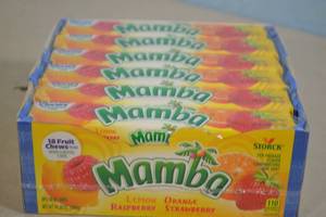 lot 53 image: Pack of Mamba Fruit Chews 24 Bars, 18 Chews Per Bar Best By 09302024