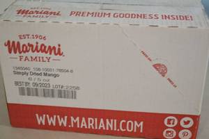 lot 68 image: Case of Mariani Family No Sugar Added Simply Dried Mango Best By 092023