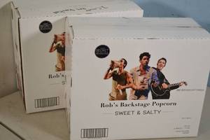lot 365 image: 2ct Case of Robs Backstage Popcorn Sweet and Salty Jonas Brothers Flavor 6 1oz Bags Best By 09072023