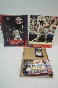 lot 52 image: Minnesota Twins Memorabilia, Kirby Puckett Poster, Twin All Metrodome Team Medallion Collections