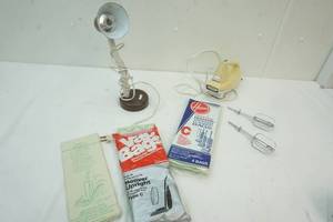 lot 88 image: Vacuum bags (hover), mixmaster, reading light