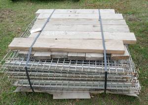 Pallet of 42 in wire decking for pallet rack